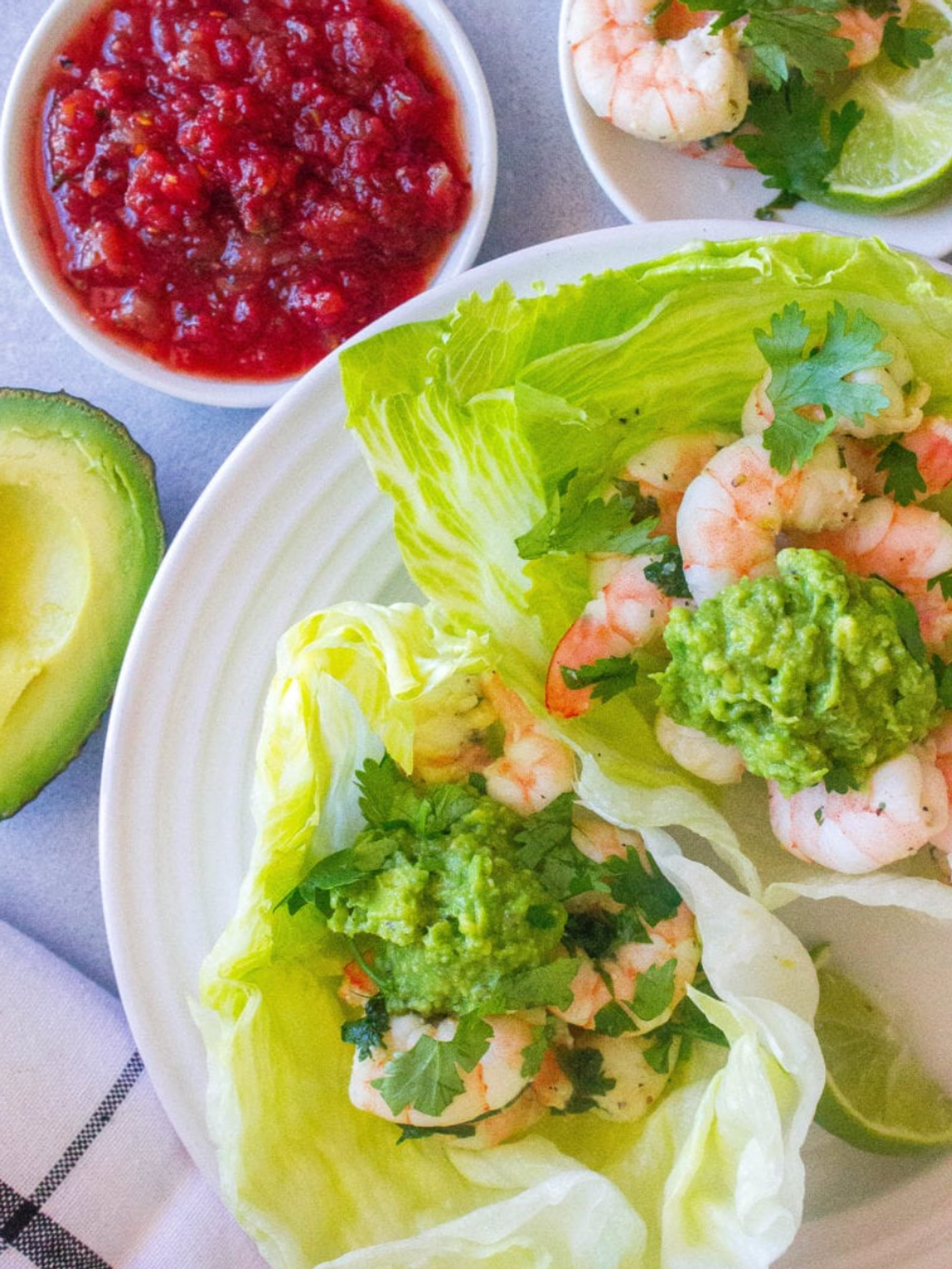 Cilantro Lime Shrimp Lettuce Wraps