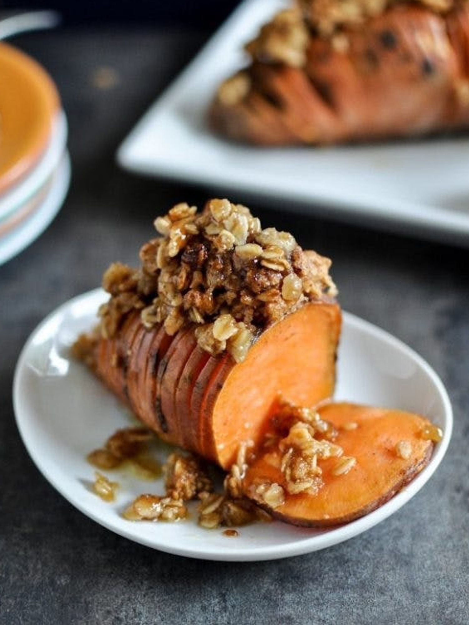 Cinnamon-Sugar Hasselback Sweet Potatoes