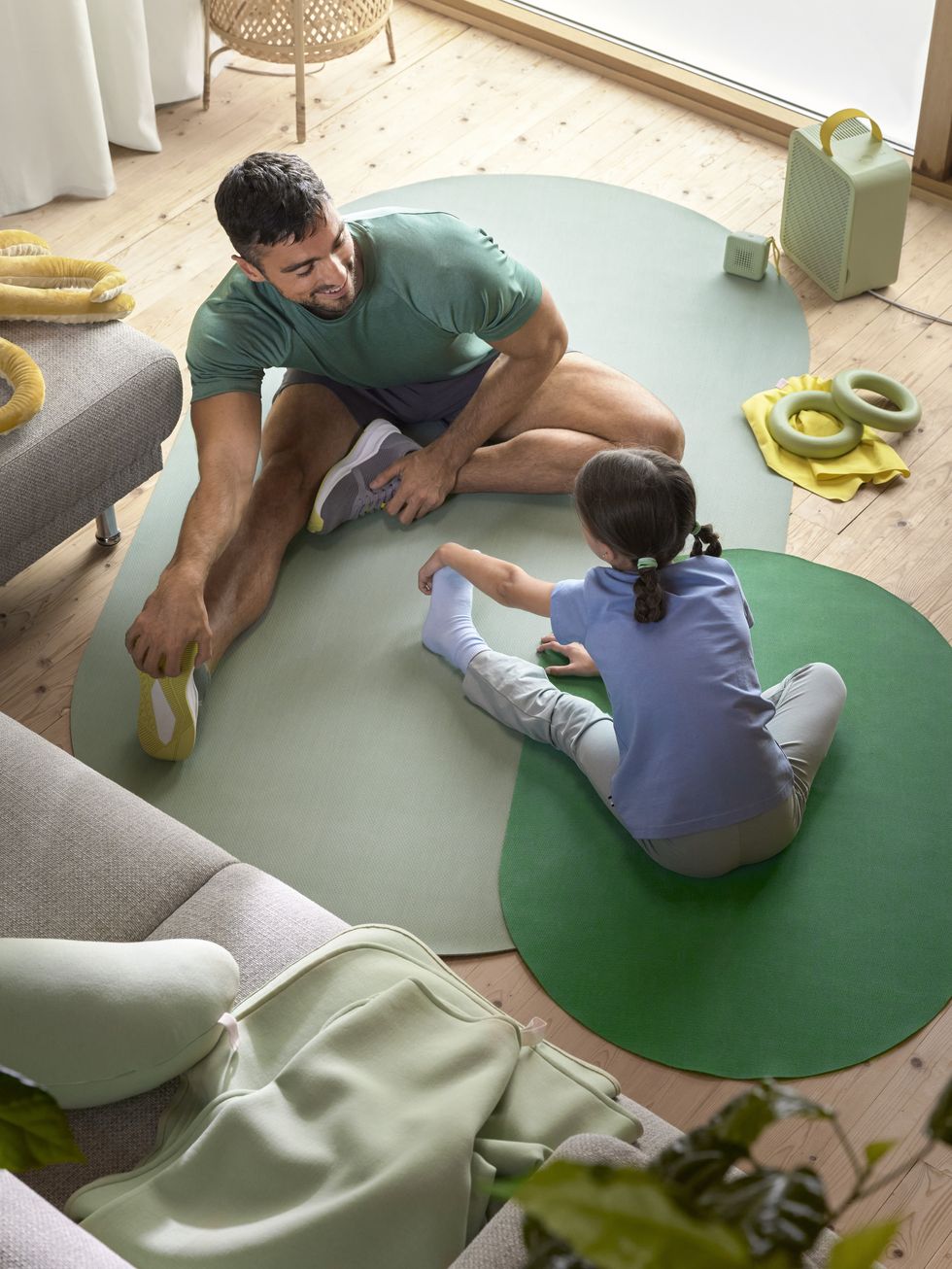 circular mats in the ikea workout collection
