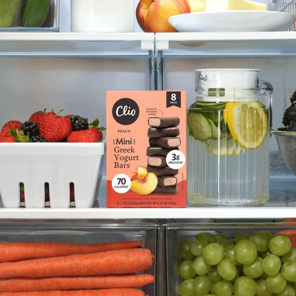 Clio Snacks Peach Greek Yogurt Mini Bars