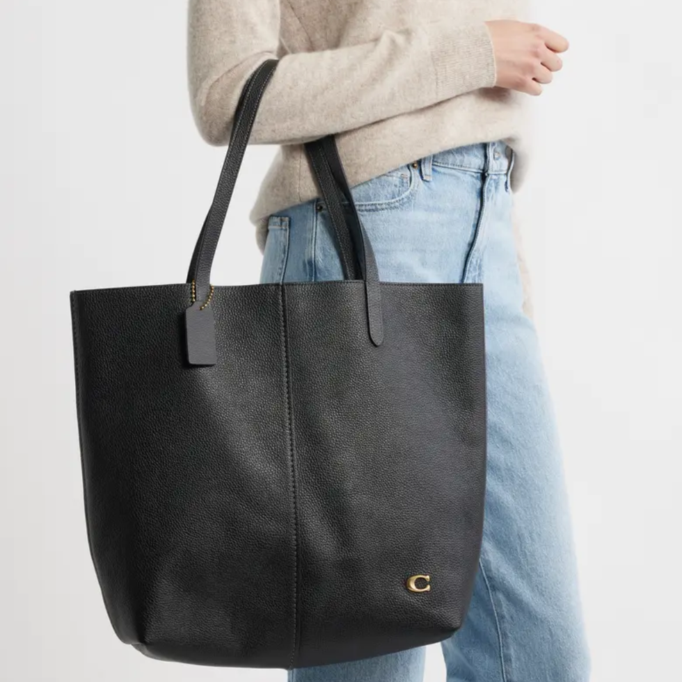 Coach North Pebbled Leather Tote