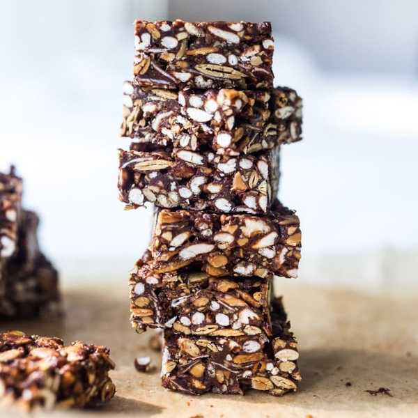 Cocoa and Almond Butter Vegan Rice Crispy Treats