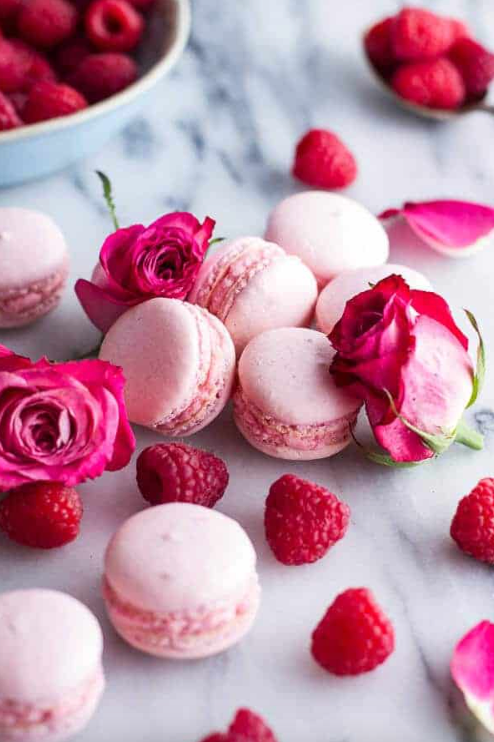 Coconut Raspberry Macarons