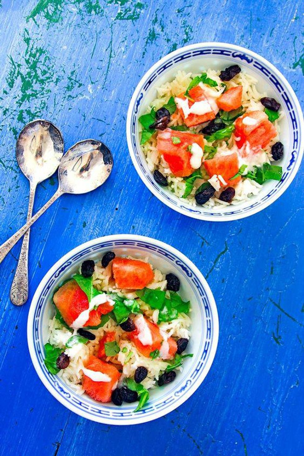 Coconut Rice and Watermelon Salad Bowls