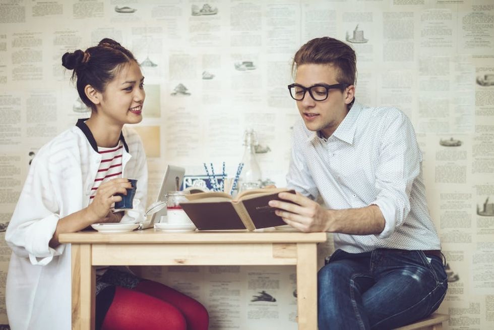 Coffee couple friends