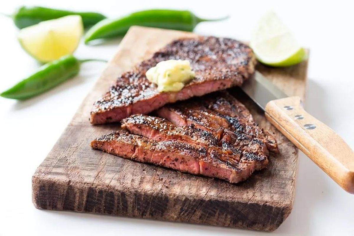 Coffee Rubbed Steak With Chili Lime Butter Valentine’s Day Dinner Ideas