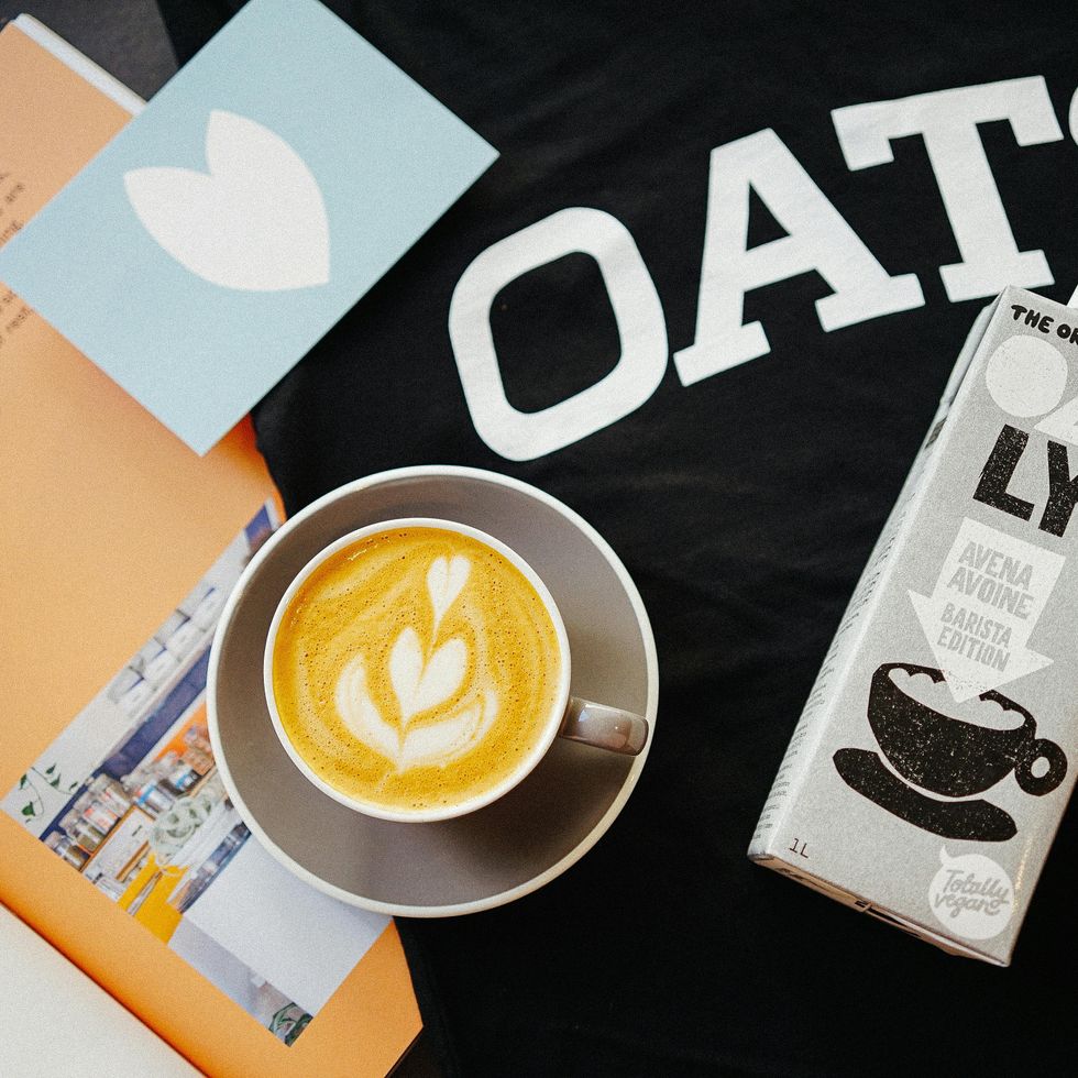 coffee with oat milk