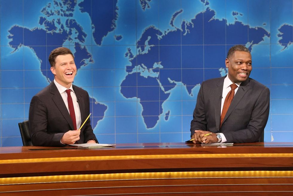 colin jost and michael che on SNL