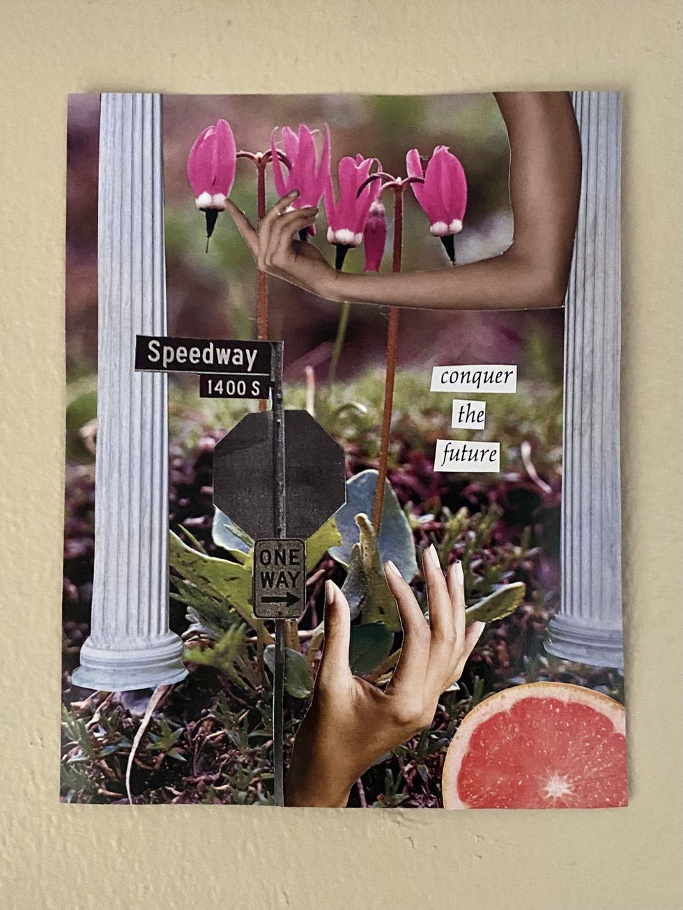 collage made from magazine cuttings