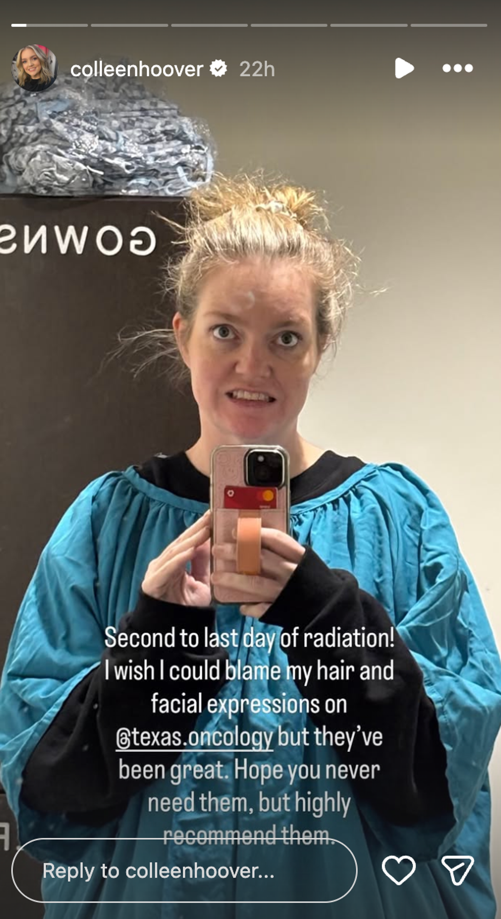 colleen hoover cancer diagnosis