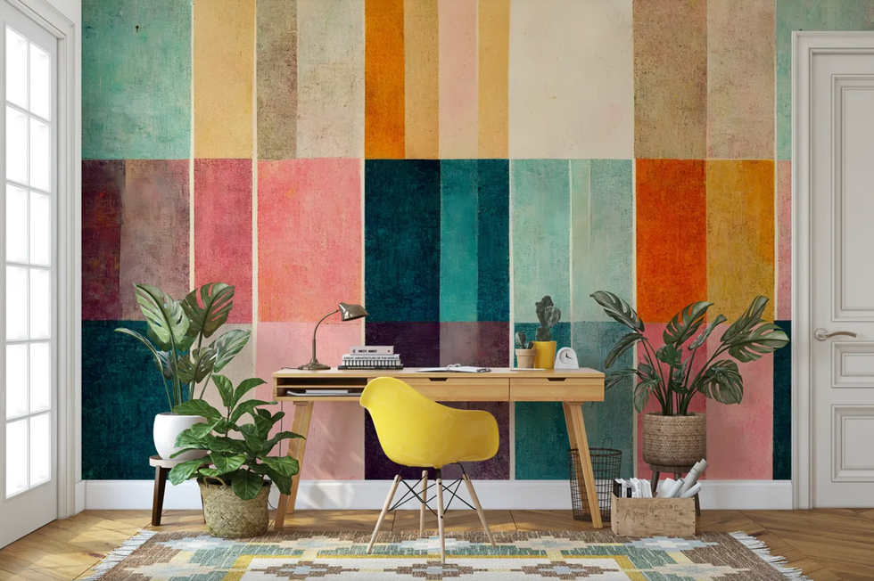Color Block Study Wallpaper