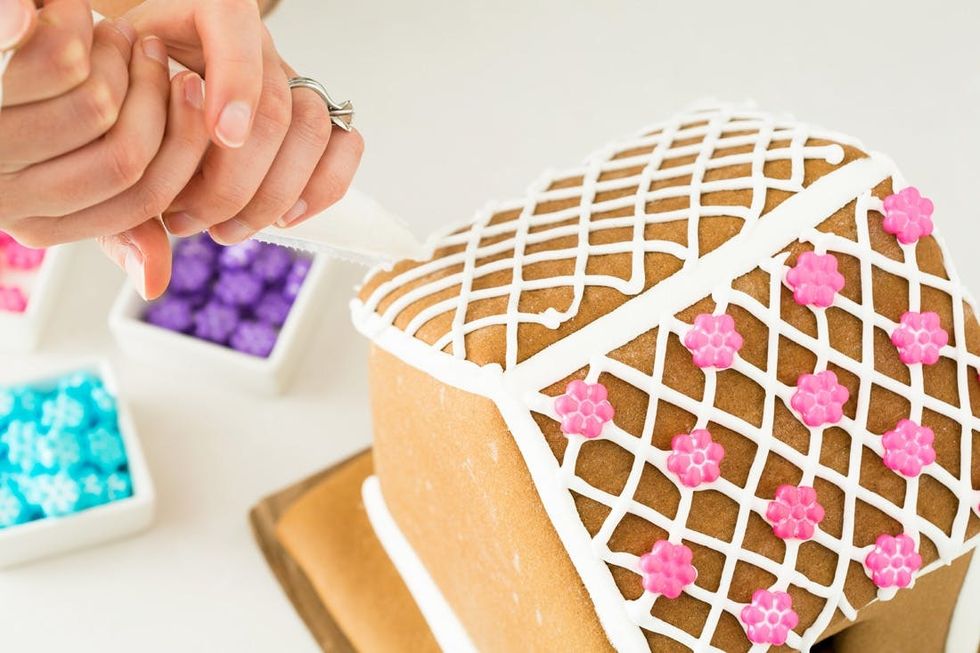 COLOR BLOCKED pink and white