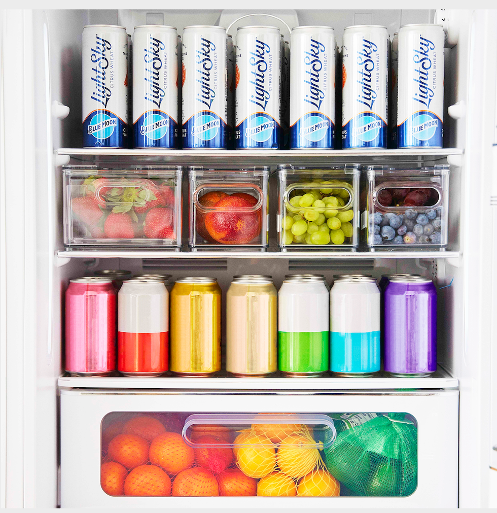 color coded refrigerator