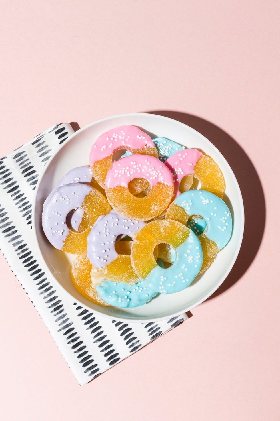 Color-Dipped Candied Pineapple Recipe