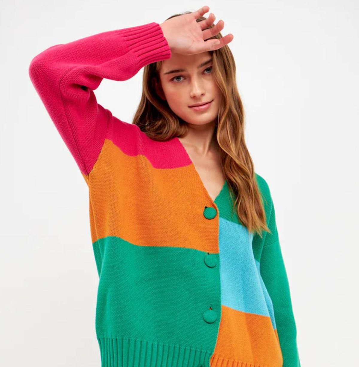 colorblock Fall Cardigan