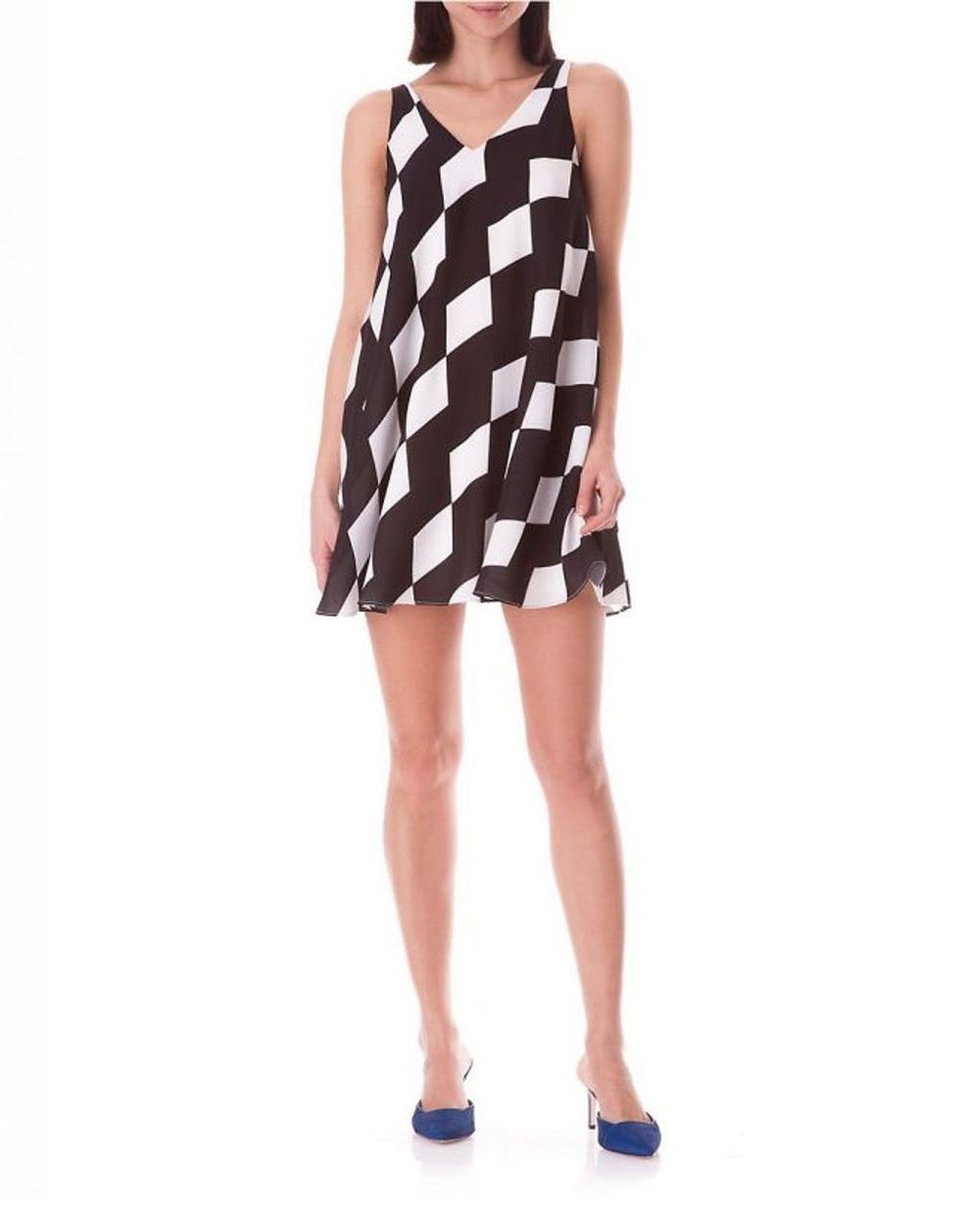 colorblock-trapeze-dress