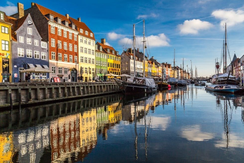 Colorful buildings line the Nyhavn waterfront in Copenhagen