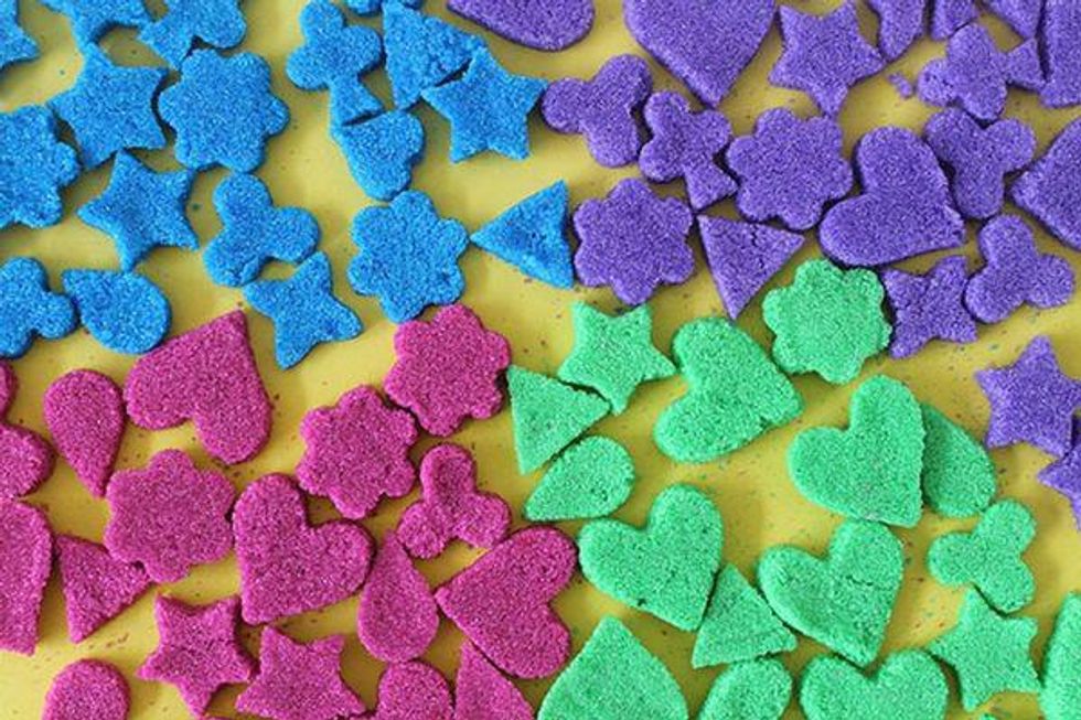 colorful DIY sugar cubes in different shapes