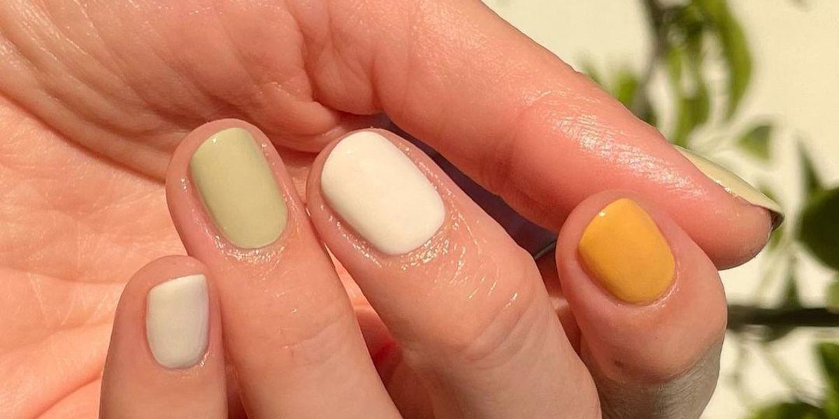 How To DIY Multicolor Nails Mani Trend At Home | Brit + Co - Brit + Co