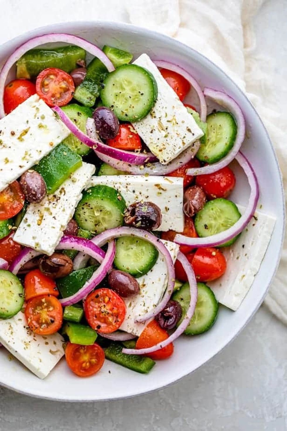 colorful greek salad