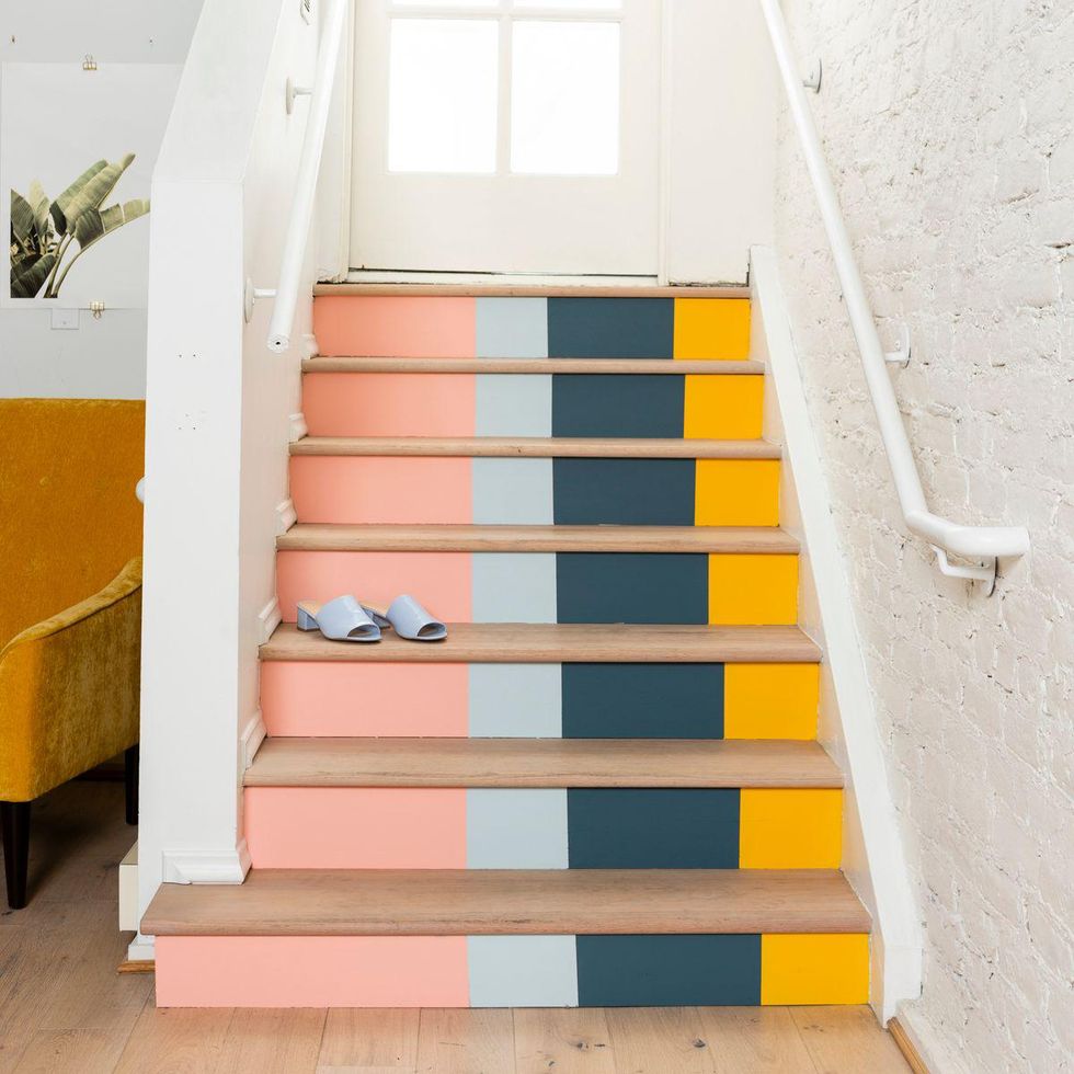 colorful painted staircase