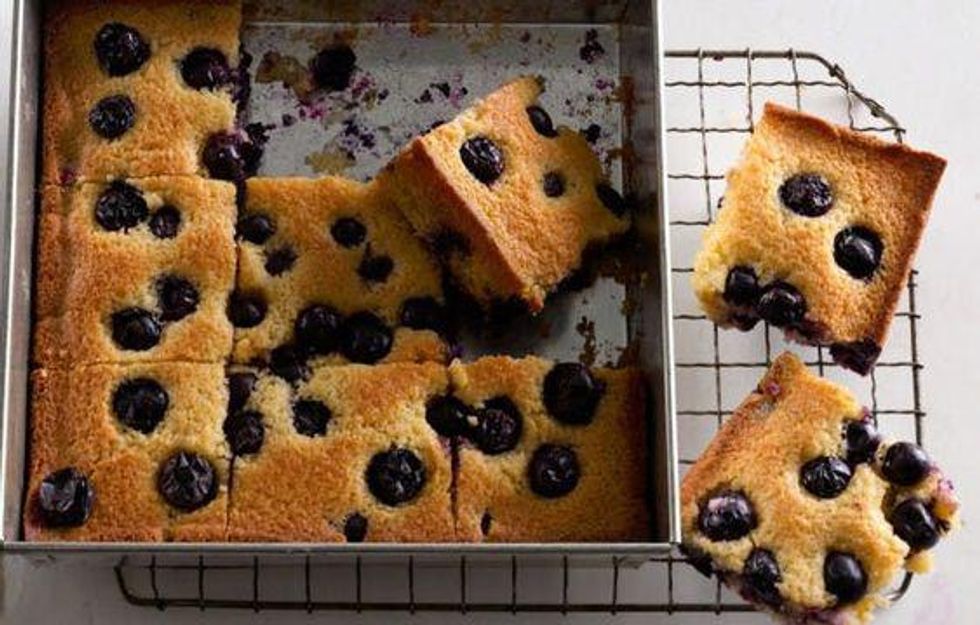 Concord Grape Cornmeal Cake