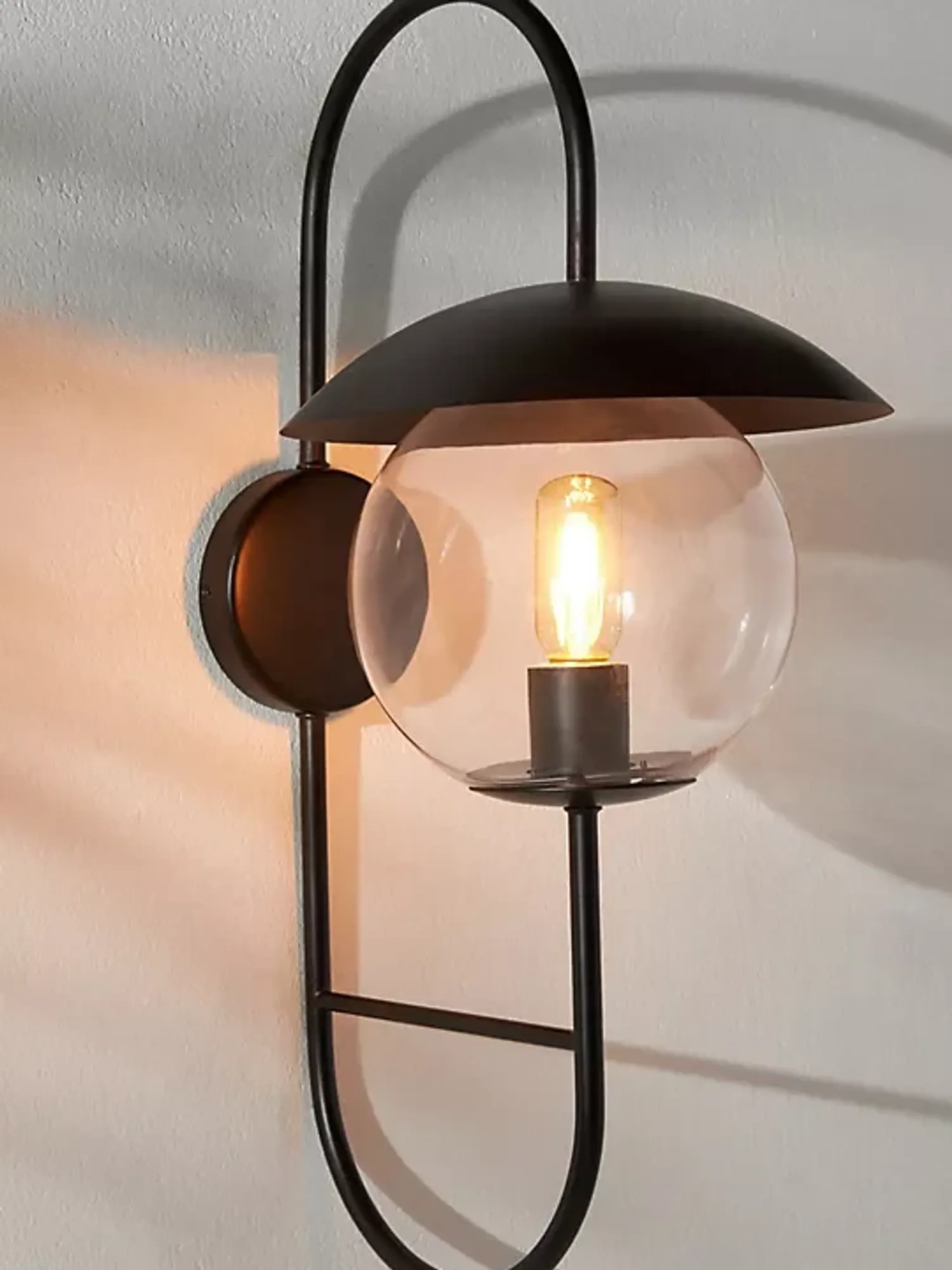 contemporary black wall sconce