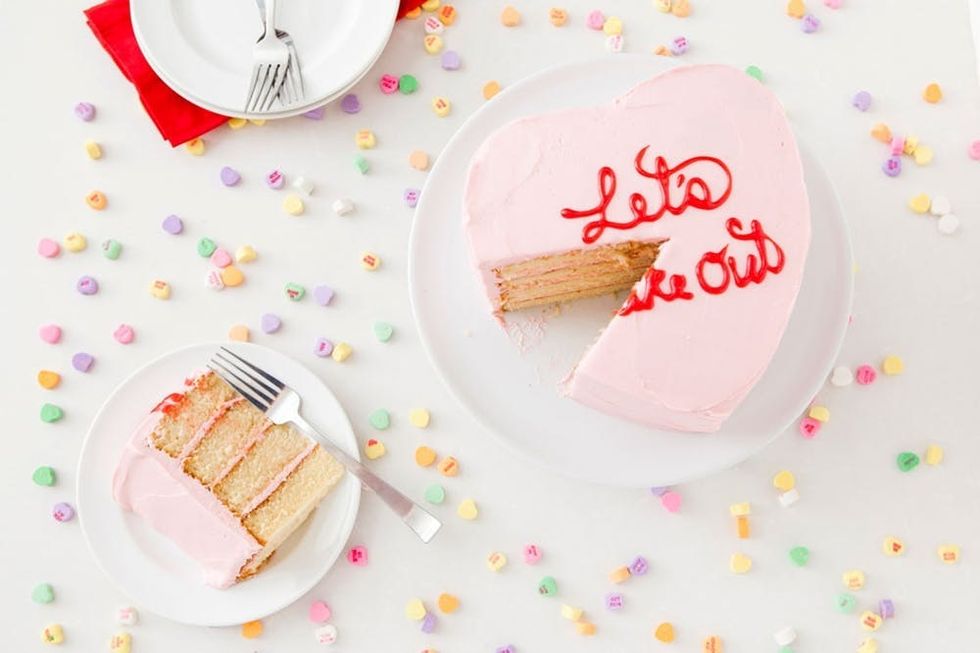 Conversation Heart Cake