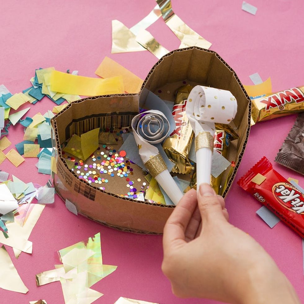 Make These Conversation Heart Piñata Care Packages for Your BFFs Brit