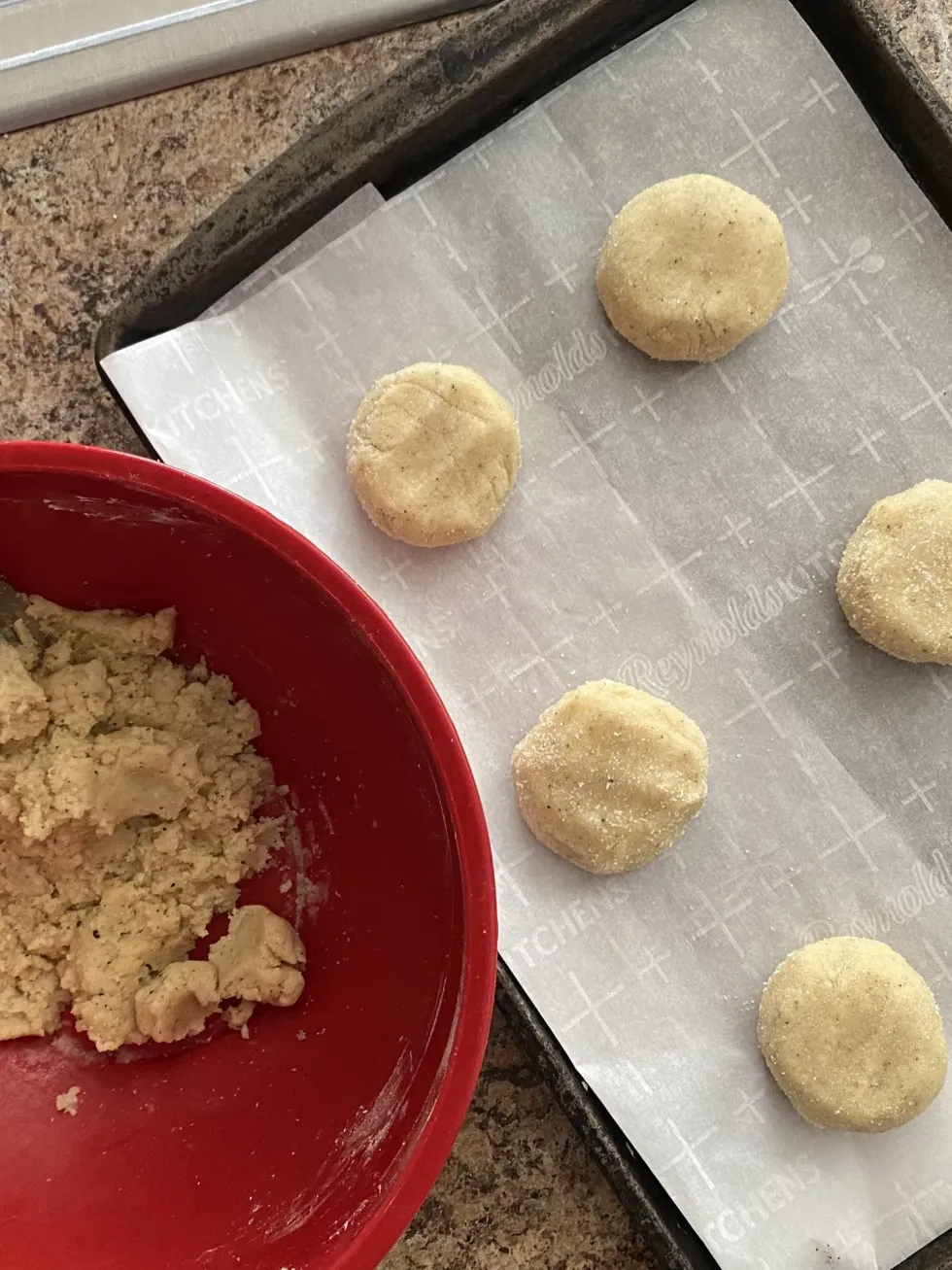 Cookie Dough On Baking Sheet