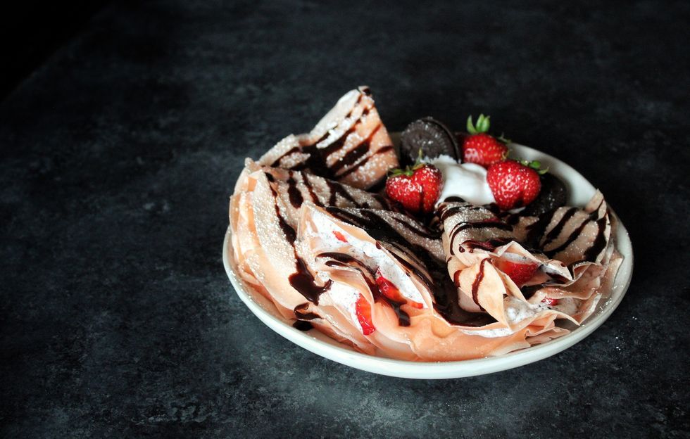 Cookies & Cream Filled Strawberry Milk Crepes
