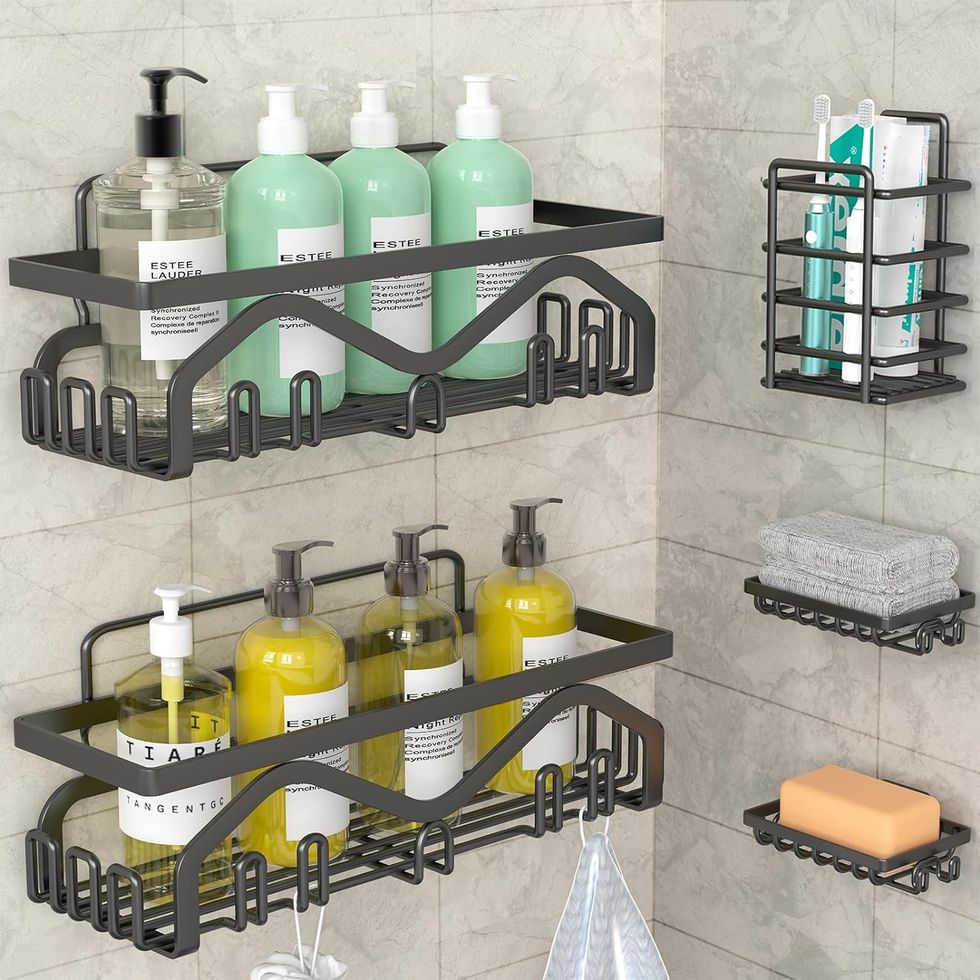 Coraje 5-Pack Adhesive Shower Shelves