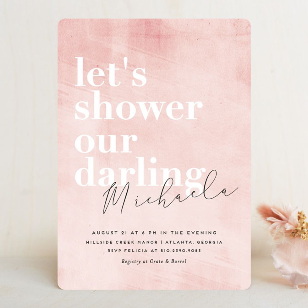 coral theme invitations