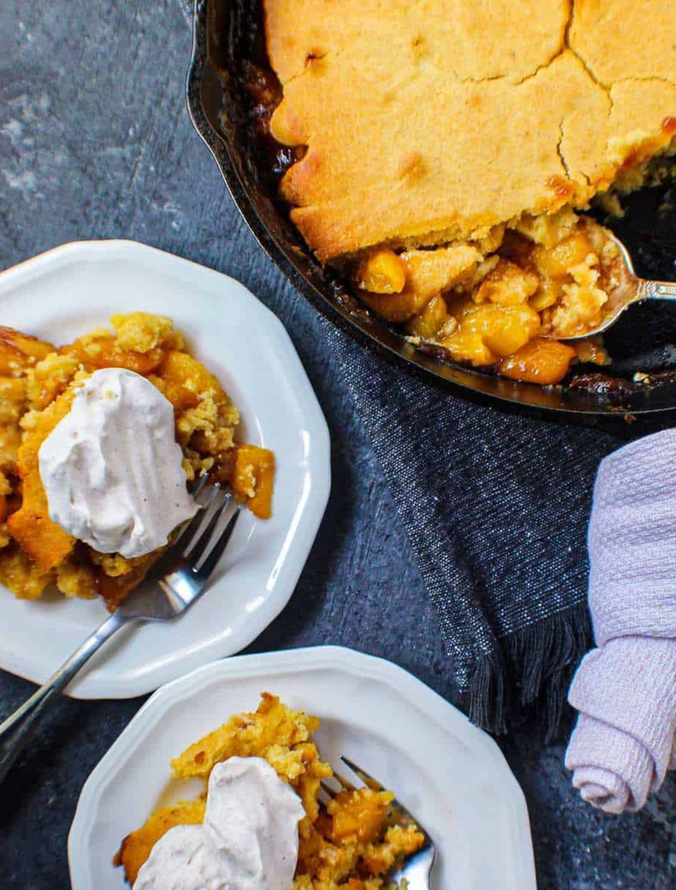 cornbread peach cobbler recipe