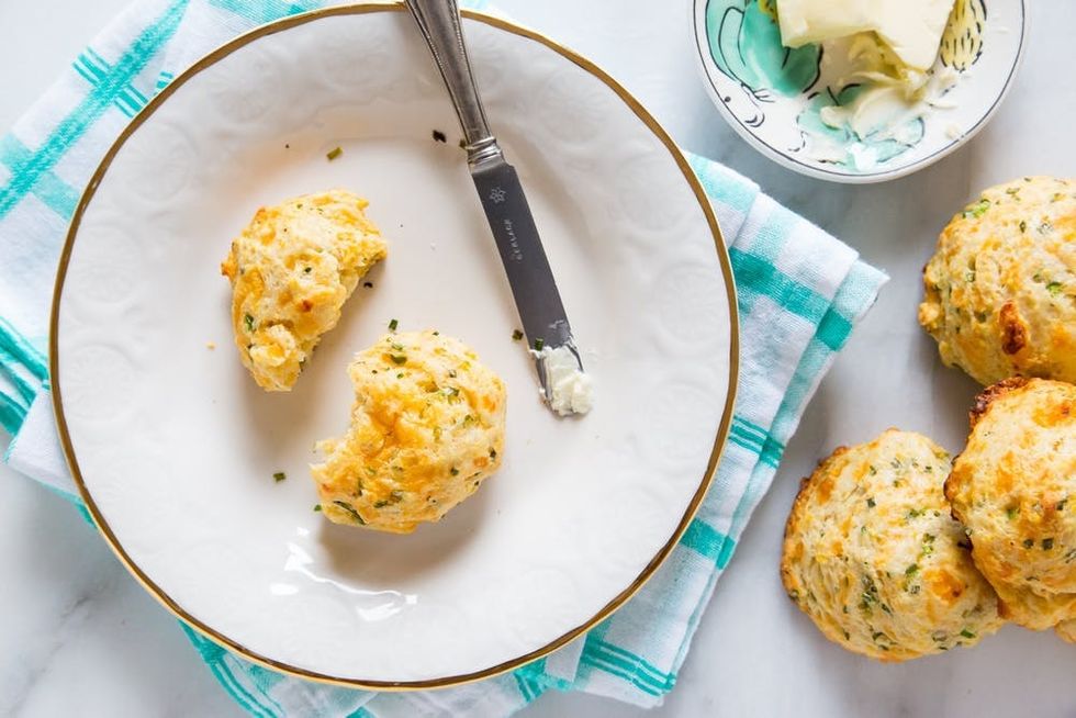 Cornmeal Biscuits With Cheddar, Chives, and Jalape\u00f1os