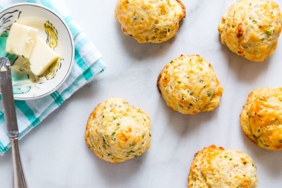 Cornmeal Biscuits With Cheddar, Chives and Jalape\u00f1os