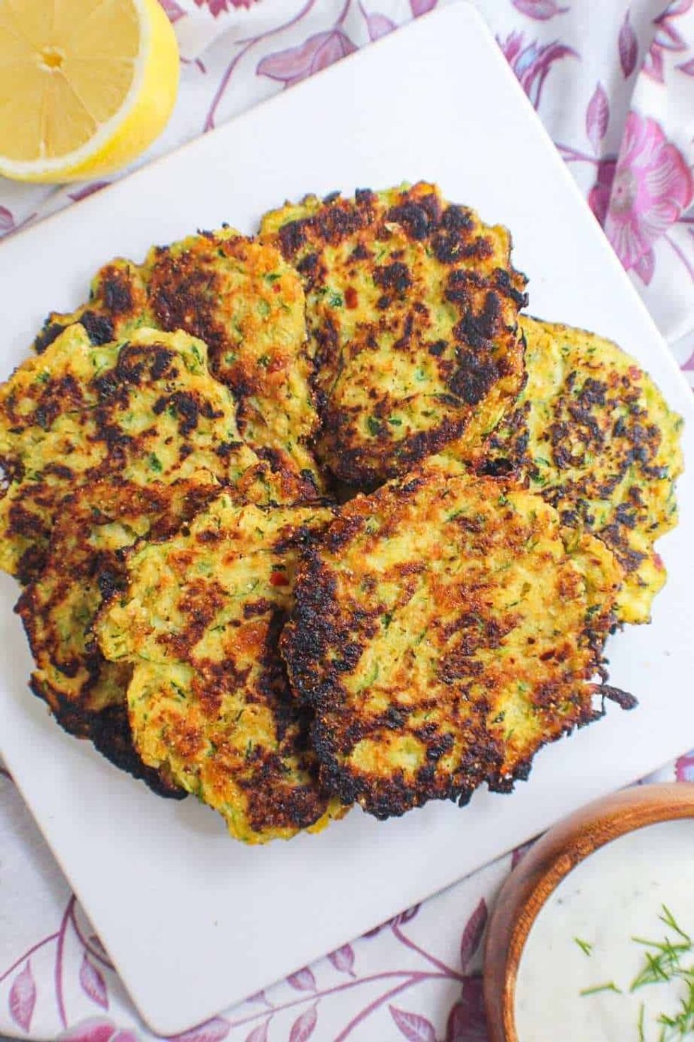 Cornmeal Zucchini Fritters