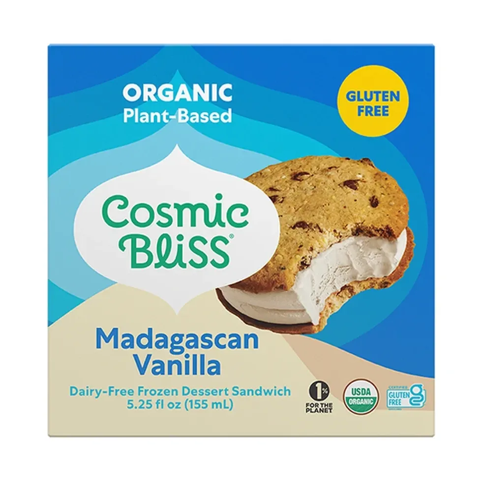 Cosmic Bliss Madagascan Vanilla Cookie Ice Cream Sandwich