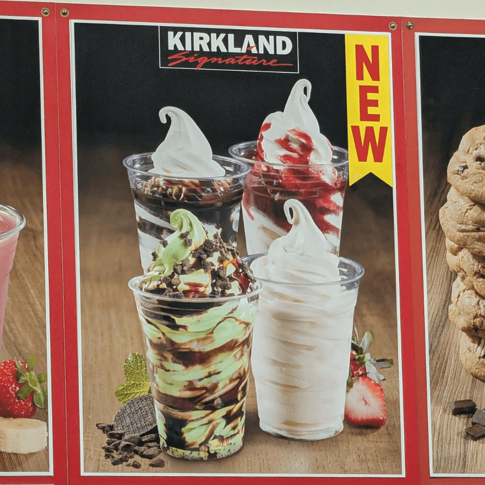 Costco Double Chocolate Mint Sundae on food court menus