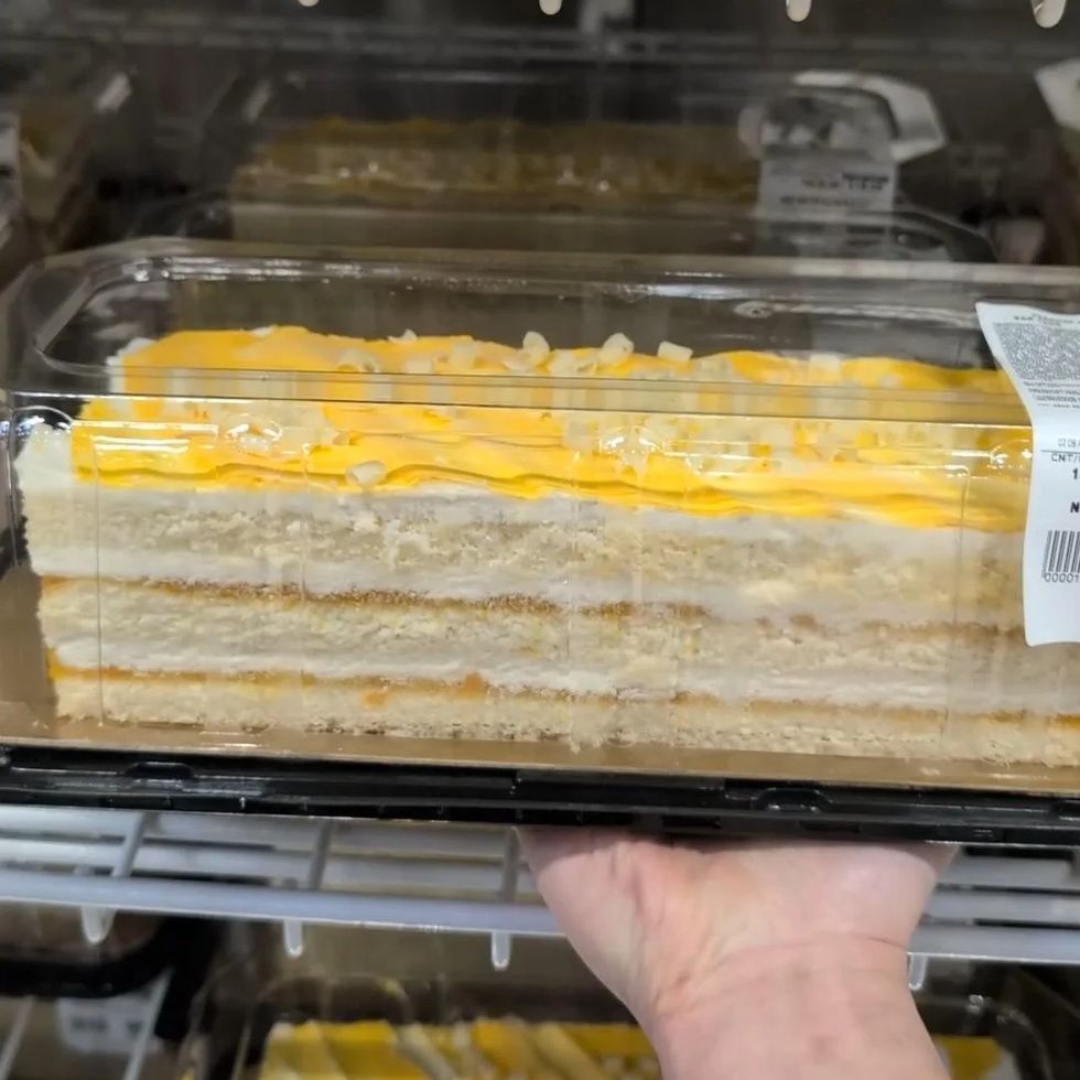 Costco Peaches & Cream Bar Cake
