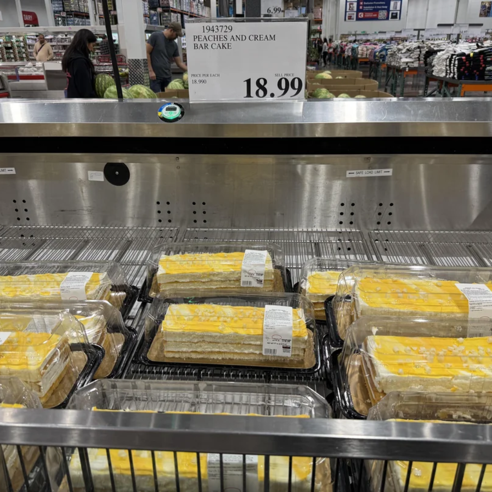 Costco Peaches & Cream Bar Cake