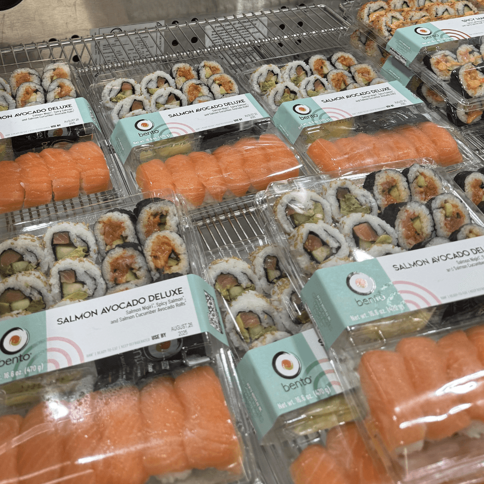 Costco's Bento sushi lineup.