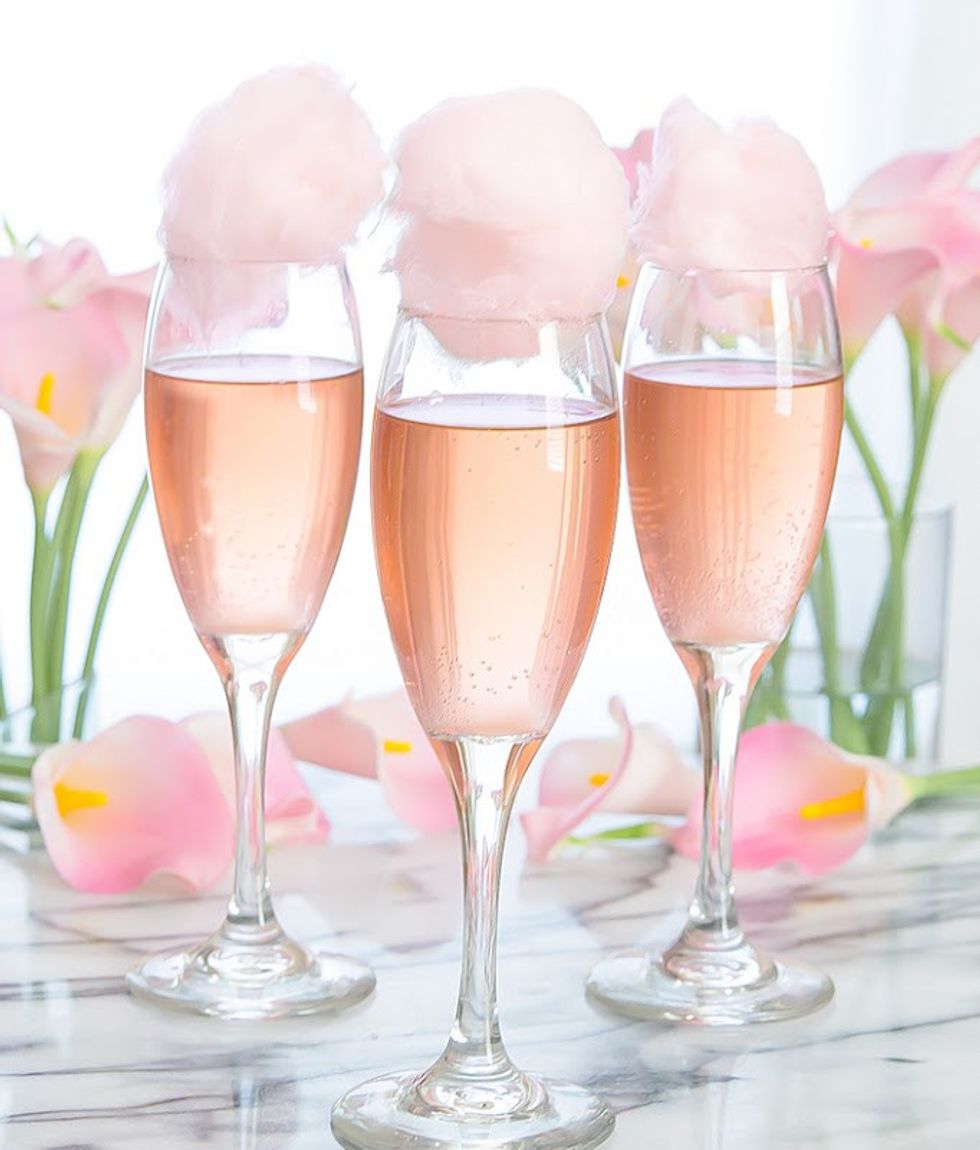 Cotton Candy Champagne Cocktails
