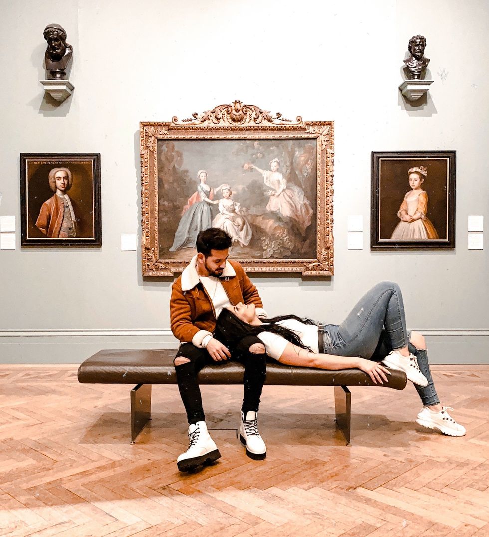 couple on a museum date