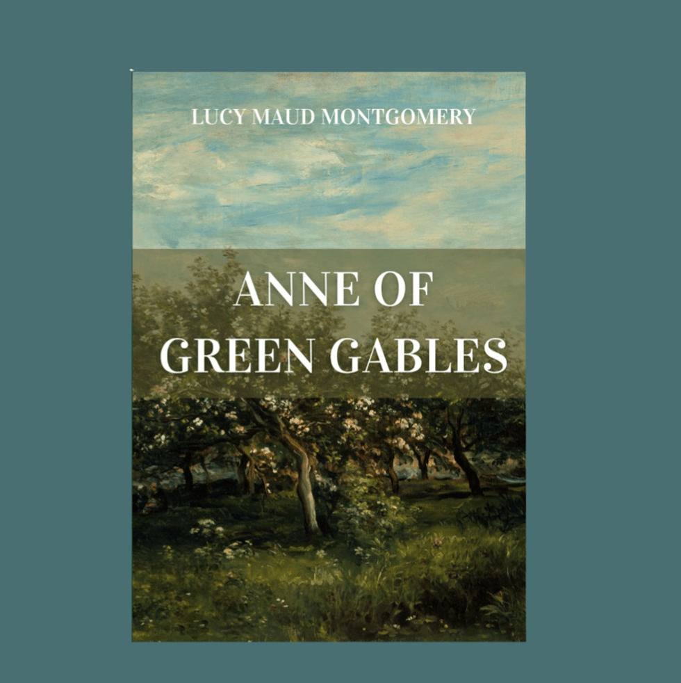 Cover of "Anne of Green Gables" by Lucy Maud Montgomery, featuring a scenic landscape.