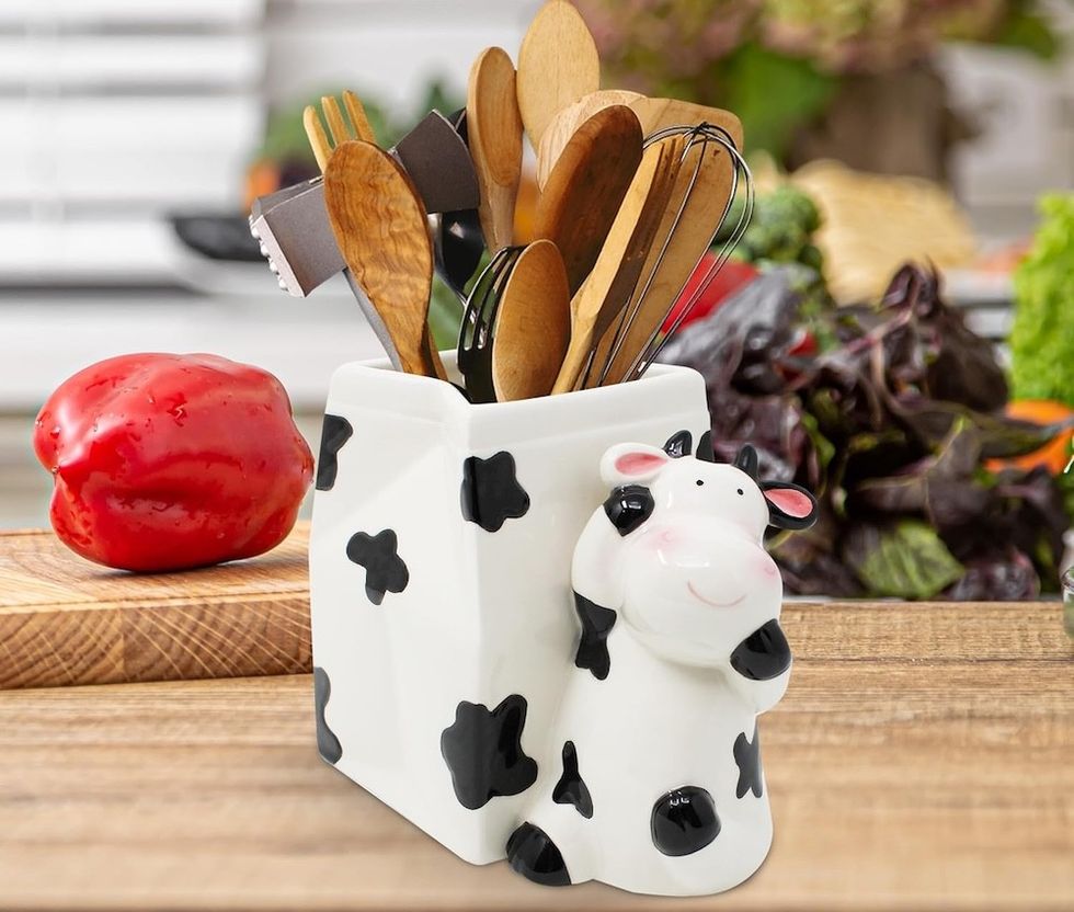cow utensil holder