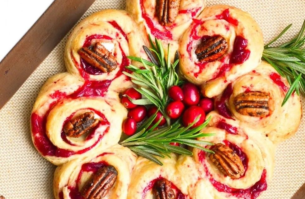 Cranberry Brie Crescent Wreath