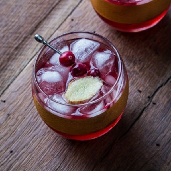 Cranberry-Ginger Cocktail holiday cocktails