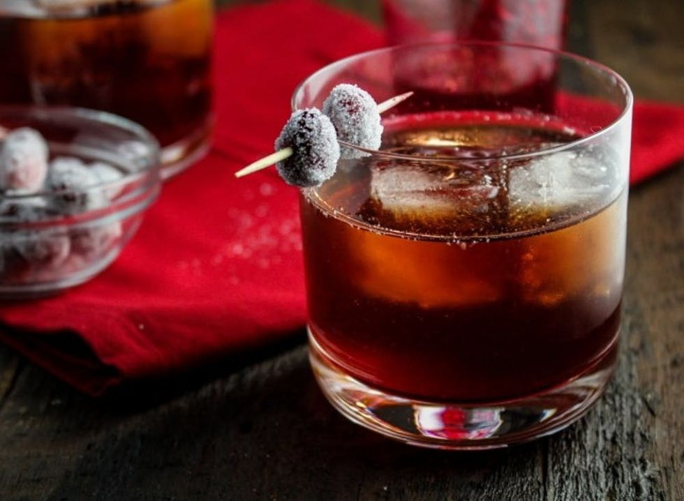 Cranberry-Ginger Sparkling Rum Cider