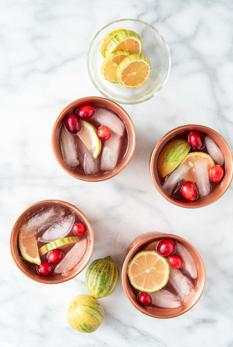 Cranberry Moscow Mule with Homemade Cranberry Simple Syrup